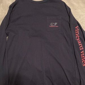 Vineyard Vines Navy long sleeve youth shirt